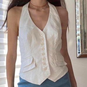 white button up vest!